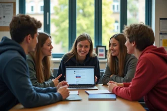 Groupe d'étudiants de première année à Bordeaux