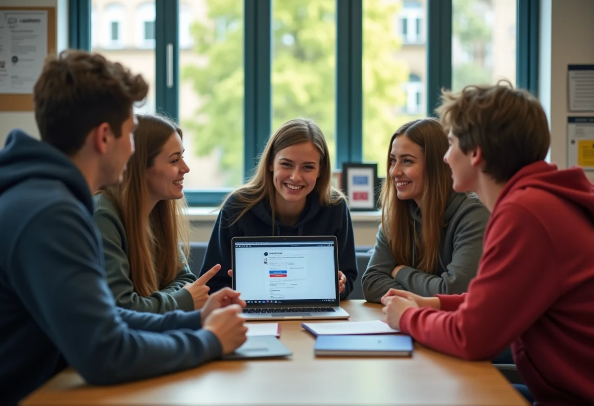 Groupe d'étudiants de première année à Bordeaux