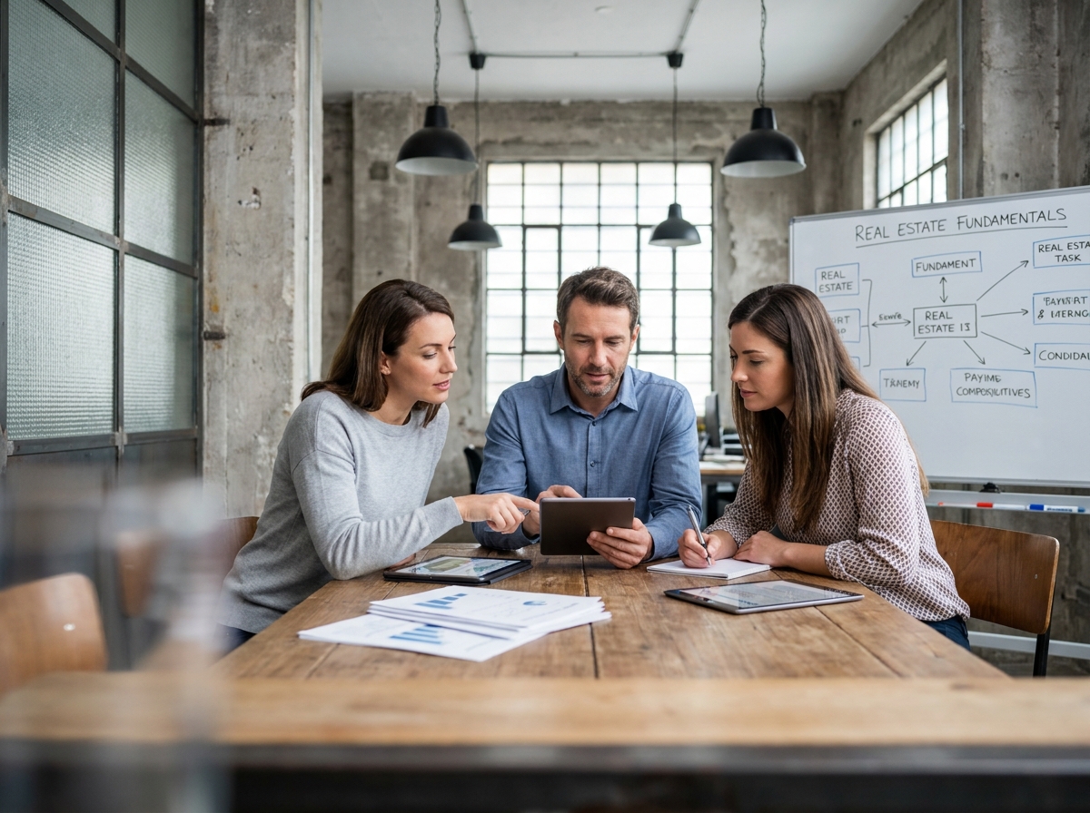 Formation en groupe pour une reconversion en réseau de mandataires immobiliers dans un espace de coworking