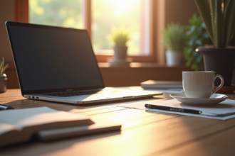 Bureau bien organisé pour améliorer la productivité quotidienne