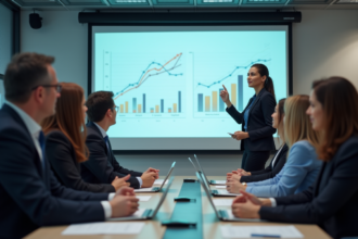 Un groupe de personnes discutant des compétences en leadership