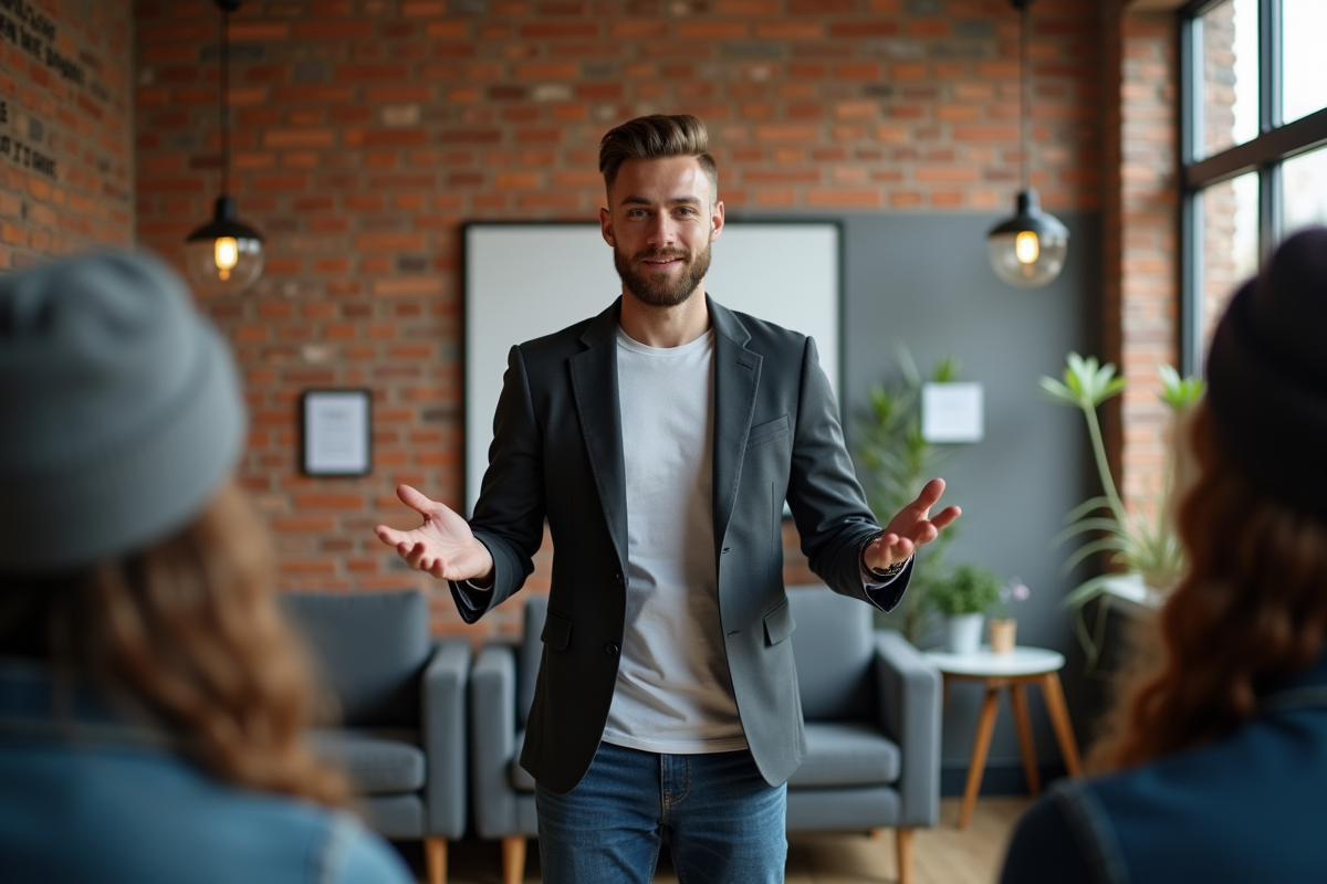 Homme en animation d