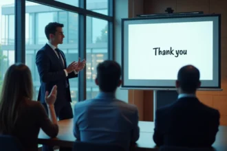 Remerciements personnalisés pour engager le public en présentation